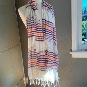 Fun rainbow striped scarf